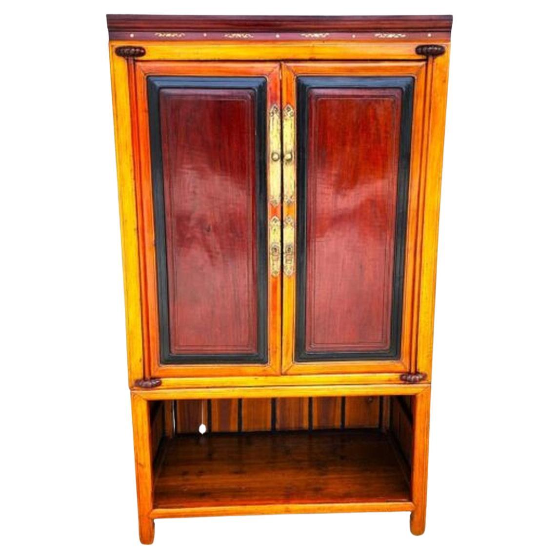 Antique Chinese Cabinet Two Tone