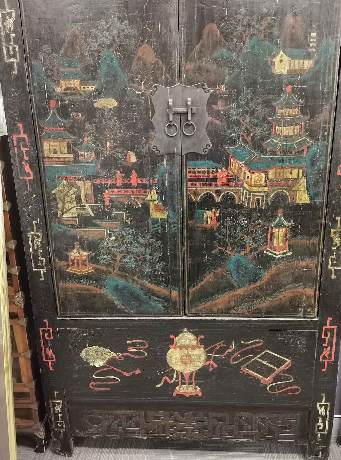 Wood Antique Chinese Cabinet For Sale