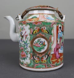 Antique Chinese Canton Famille Rose Teapot c.1880