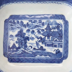 Antique Chinese Canton Porcelain Covered Vegetable Dish 19thC
