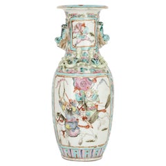Jarrón antiguo de porcelana china de Cantón
