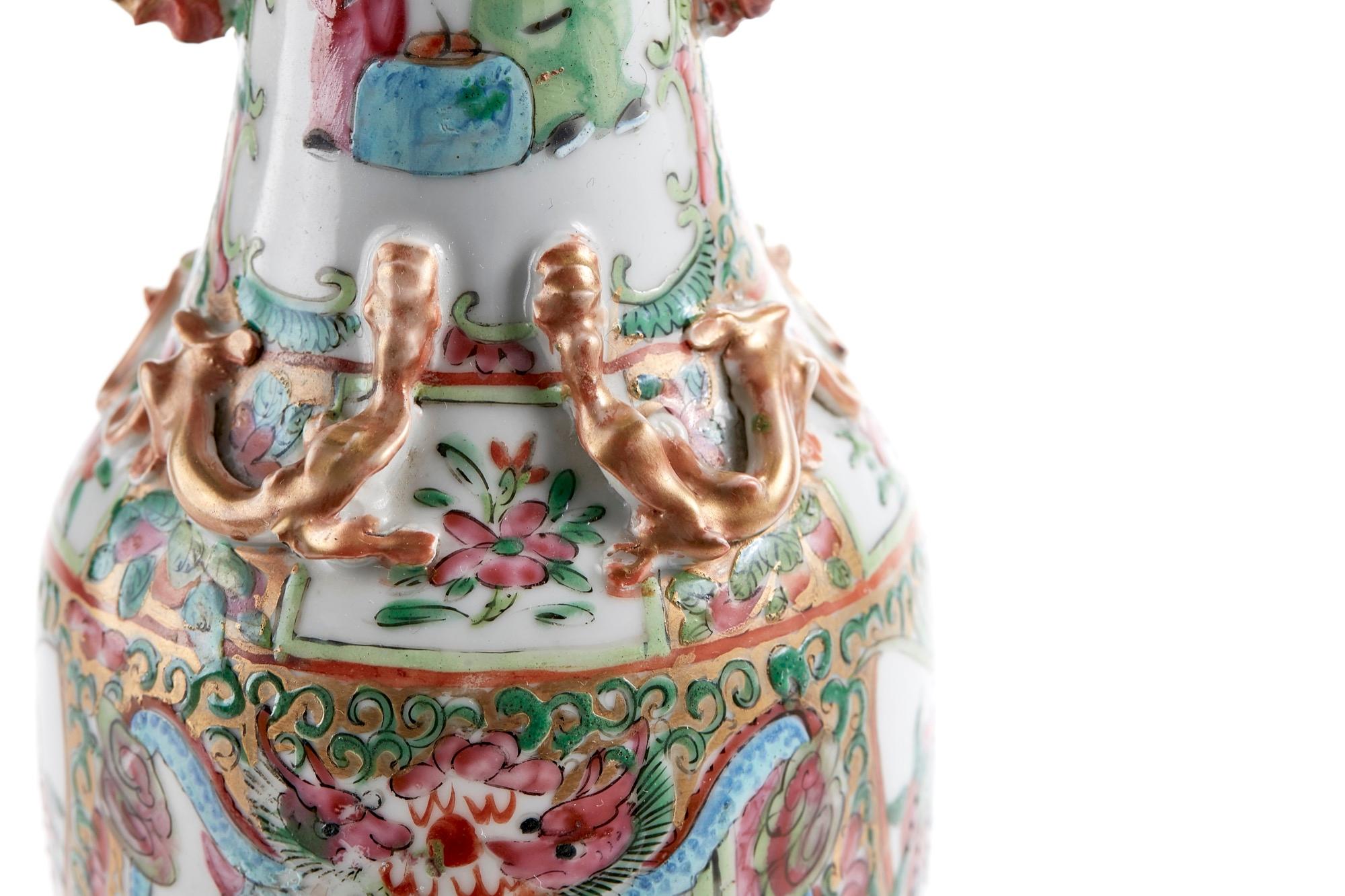 European Antique Chinese Canton Vase