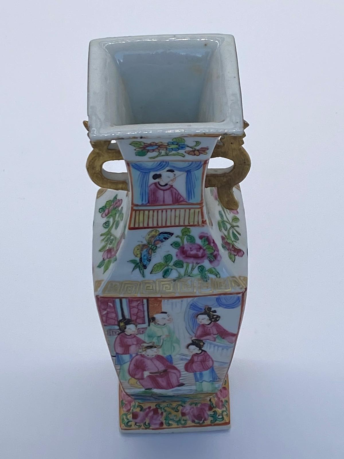 XIX secolo Antico vaso cinese di Canton in vendita