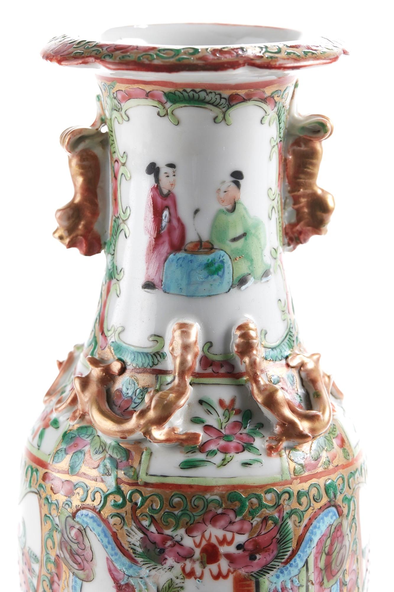 Porcelain Antique Chinese Canton Vase