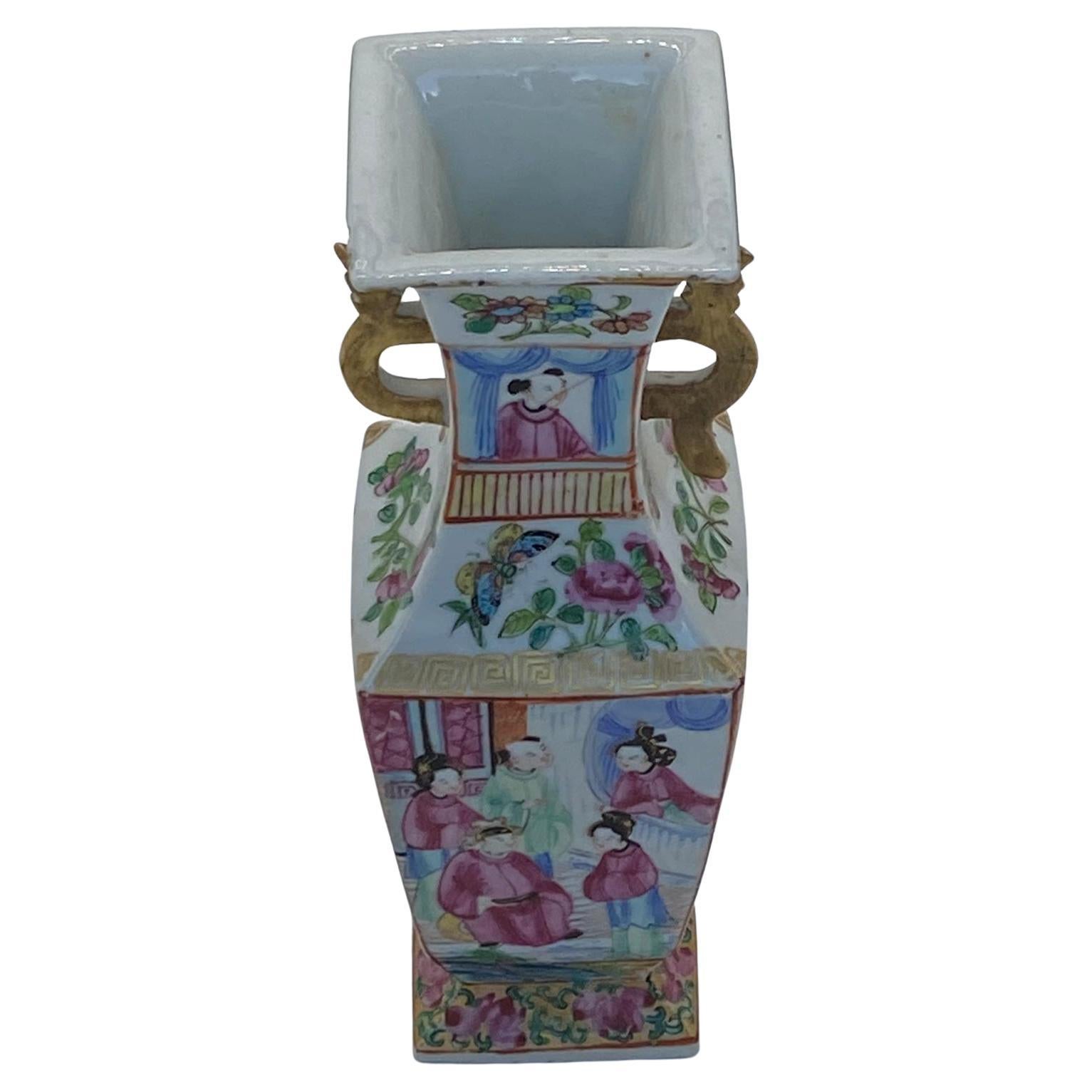 Antico vaso cinese di Canton in vendita