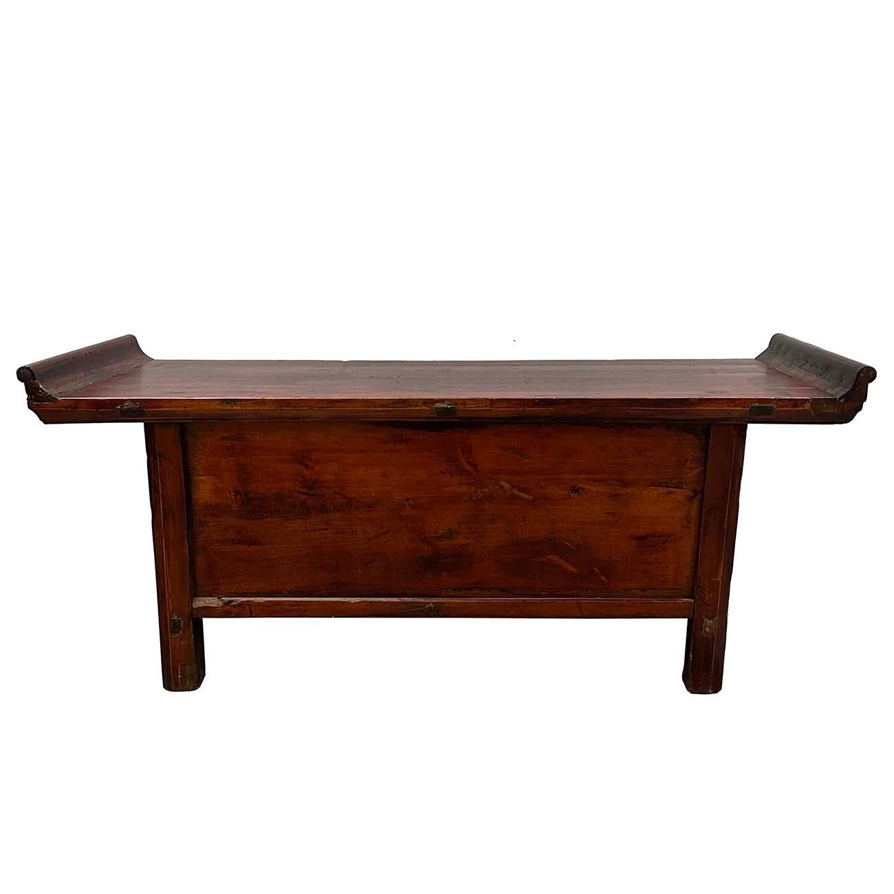 Antiguo mueble chino tallado para altar, mesa de centro, soporte para TV en venta 3