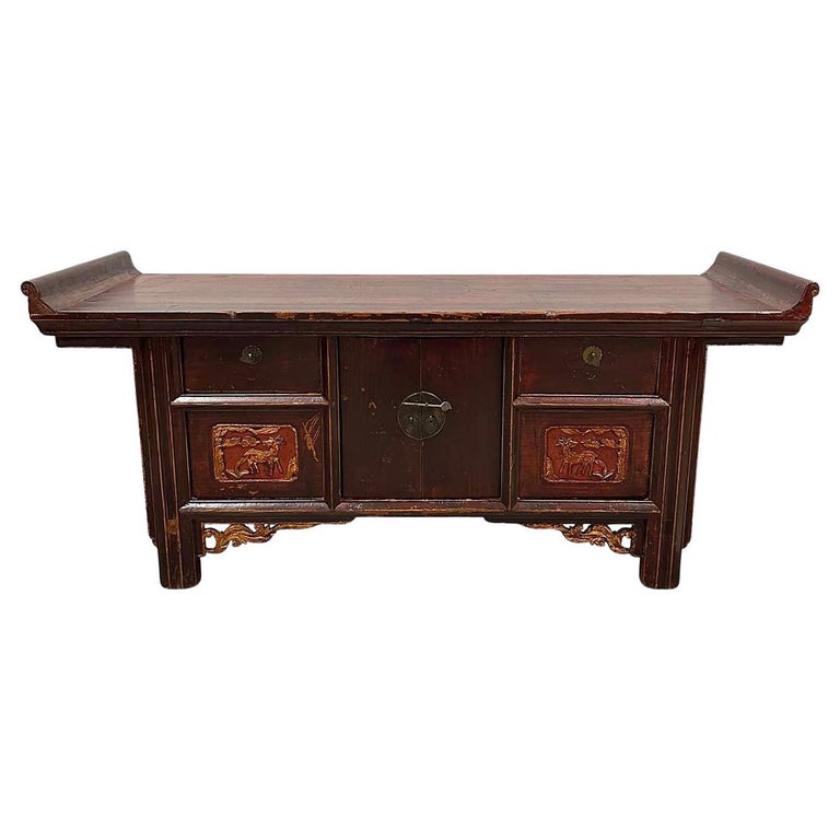4 Drawer Cypress Altar Table From Shanxi - 19thC 4 Drawer Cypress Altar Table From Shanxi - 19thC