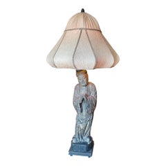 Vintage Chinese Carved Buddha Sculpture Now A Designer Lamp