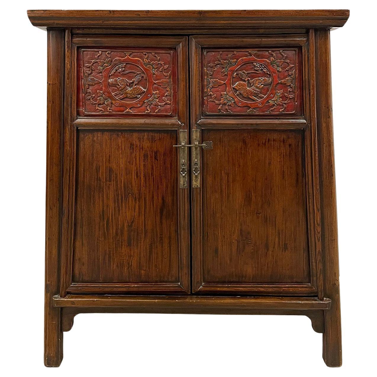 Antique Chinese Carved Cabinet/Side Table