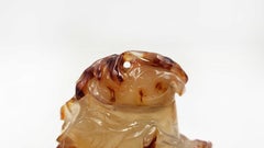 Antique Chinese Carved Carnelian Mini Vase