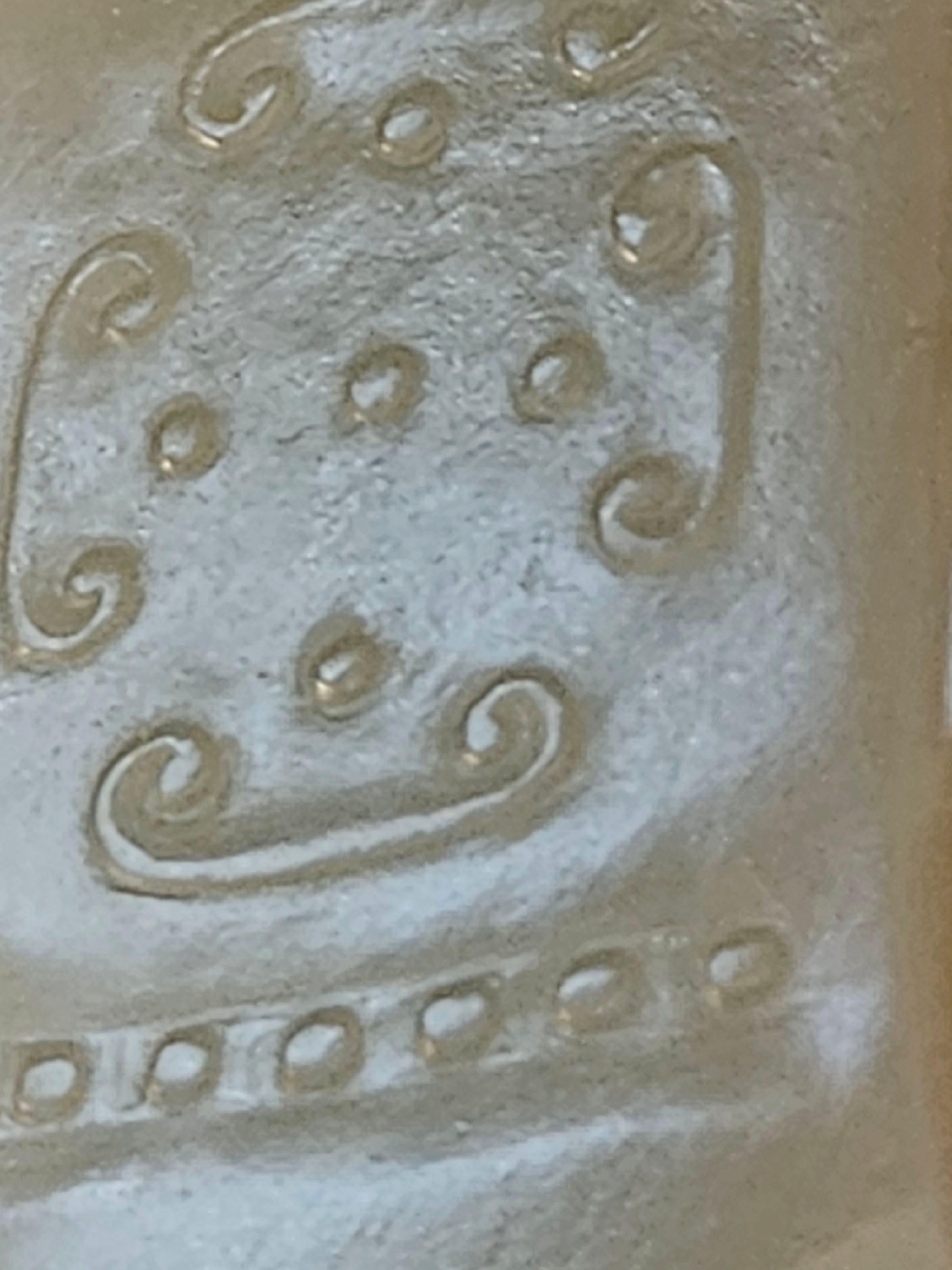 Antique Chinese Carved Celadon axe shaped Jade Pendant, 19th C. 4