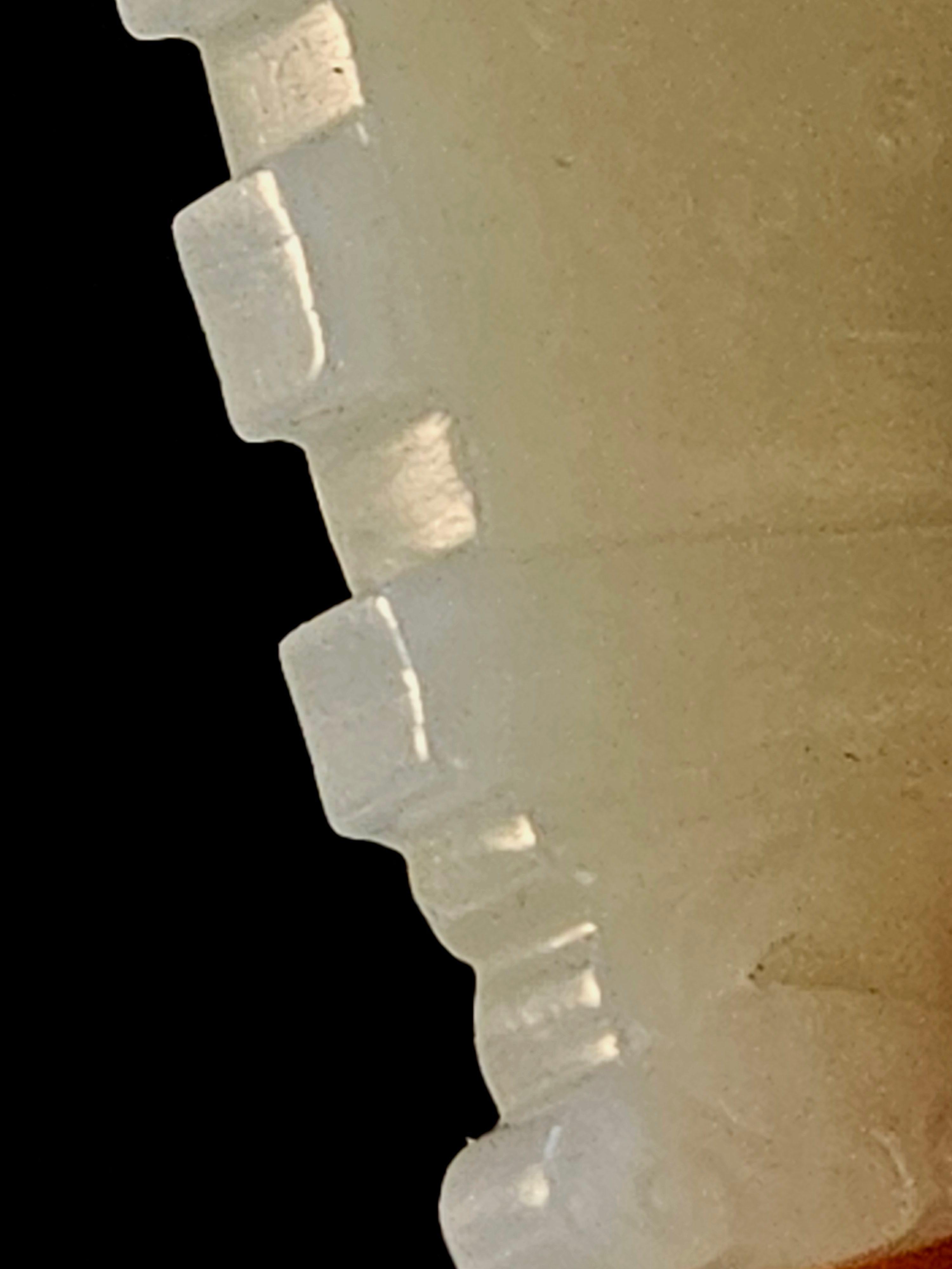 Antique Chinese Carved Celadon axe shaped Jade Pendant, 19th C. 7