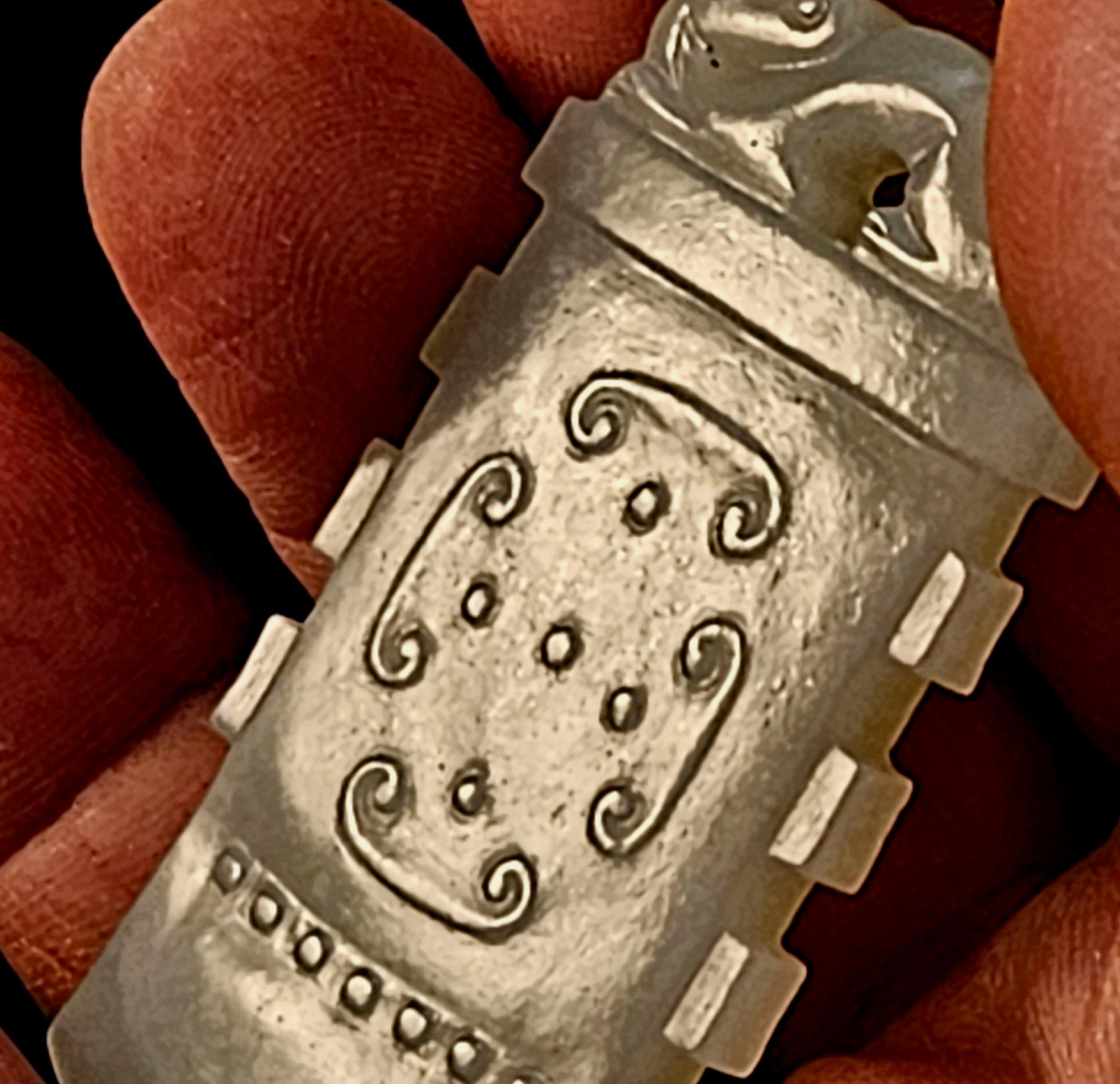 Other Antique Chinese Carved Celadon axe shaped Jade Pendant, 19th C.