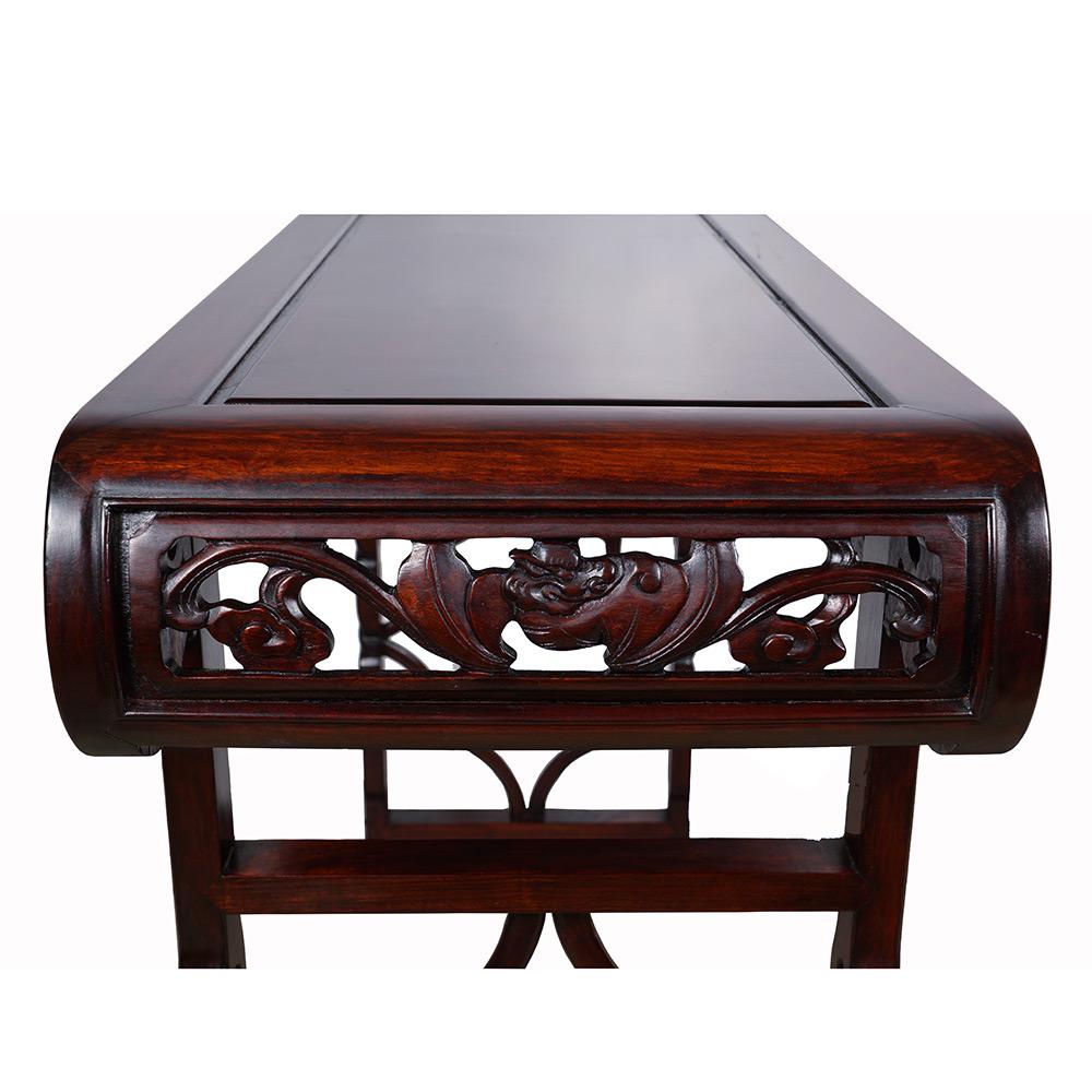 Antique Chinese Carved Rosewood Altar Table, Sofa Table, Entry Console 4