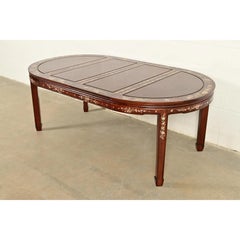 Antique Chinese Carved Rosewood Extension Dining Table