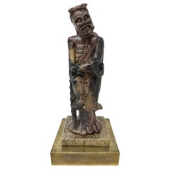 Antike chinesische geschnitzte Speckstein Gentleman Figur