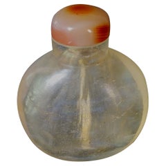 Antique Chinese Carved Stone Snuff Bottle, 19th Century