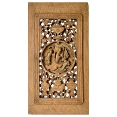 Antique Chinese Carved Window Panel