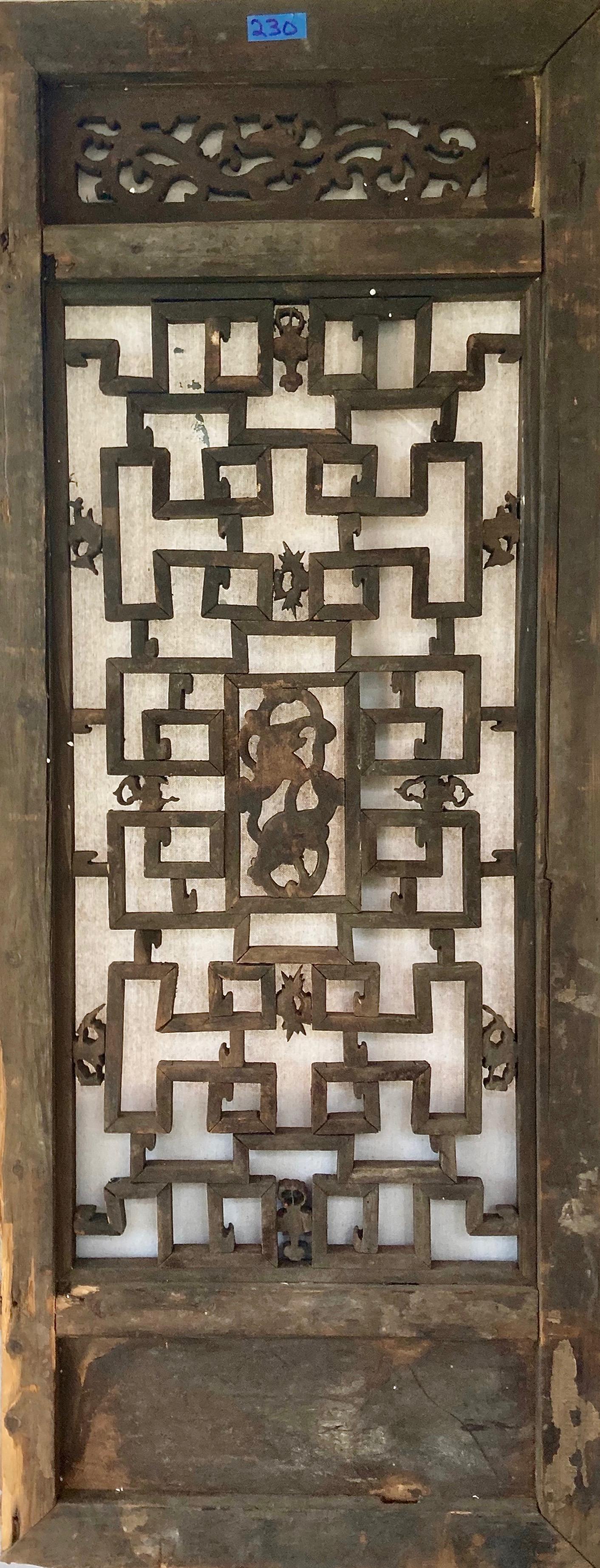 Antique Chinese Carved Wood Panel For Sale 2