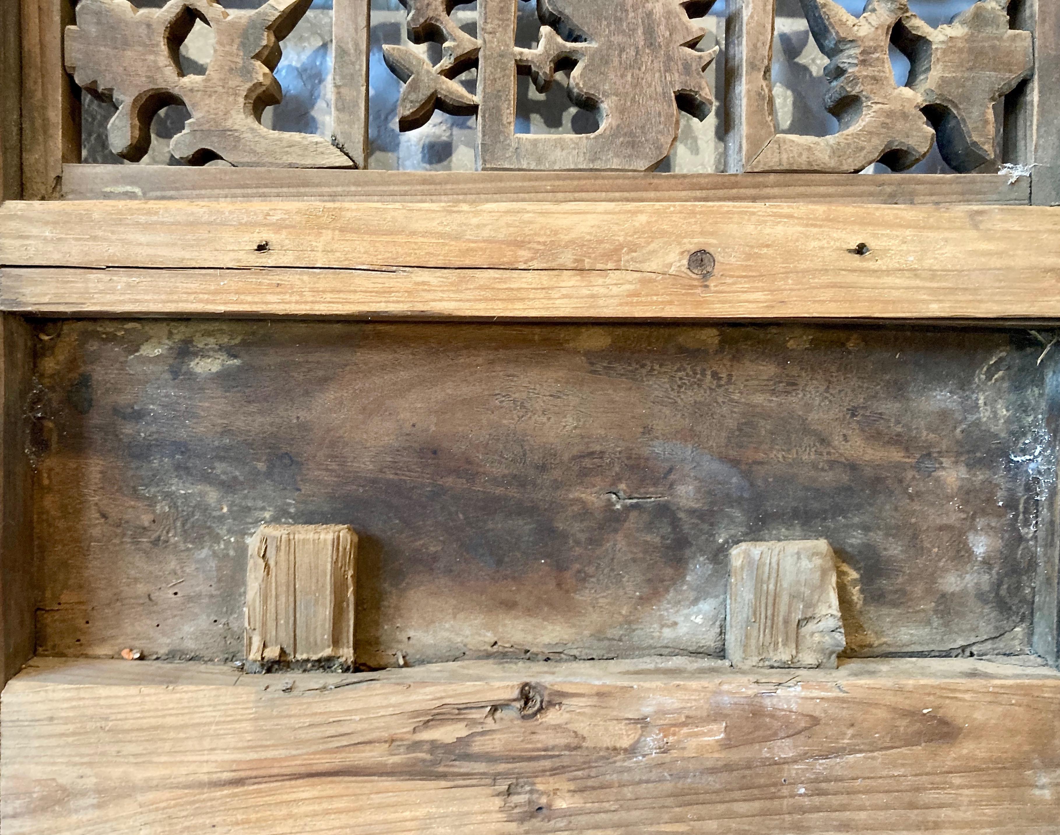 Bois Panneau en bois sculpté chinois ancien