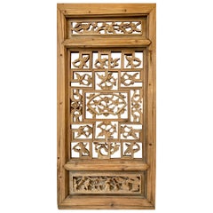 Antique Chinese Carved Wood Panel