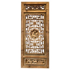 Antique Chinese Carved Wood Panel