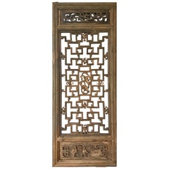 Antique Chinese Carved Wood Panel