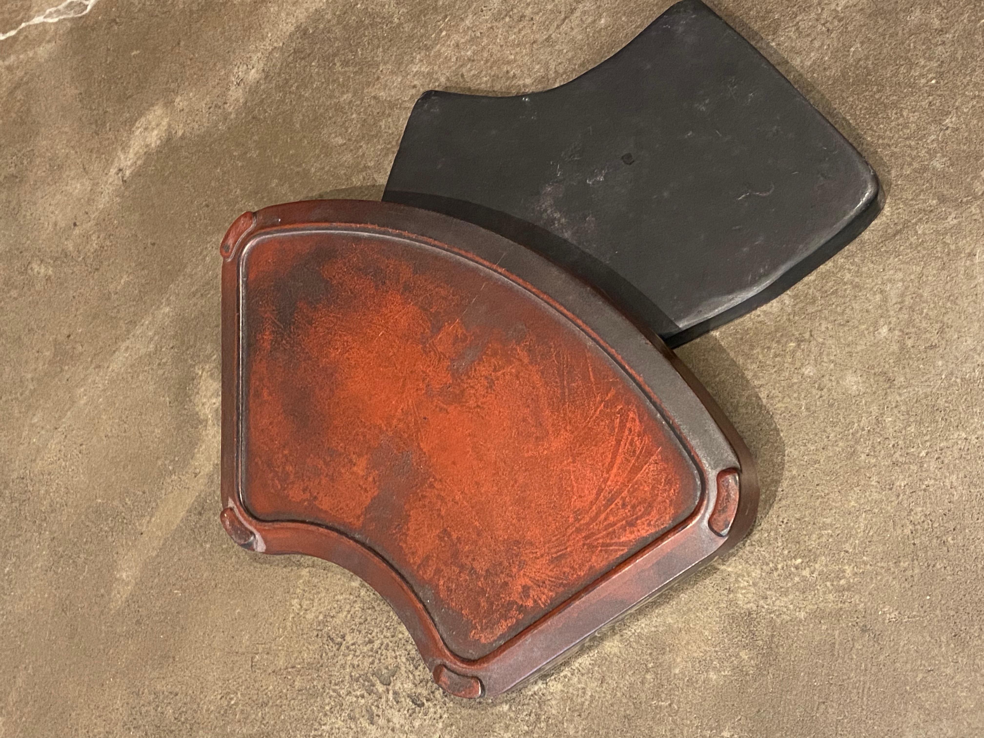 Antica pietra d'inchiostro cinese incamiciata, anni 1850 circa, Imperatore Daoguang, poesia di Li Bai, 27 cm. in vendita 5