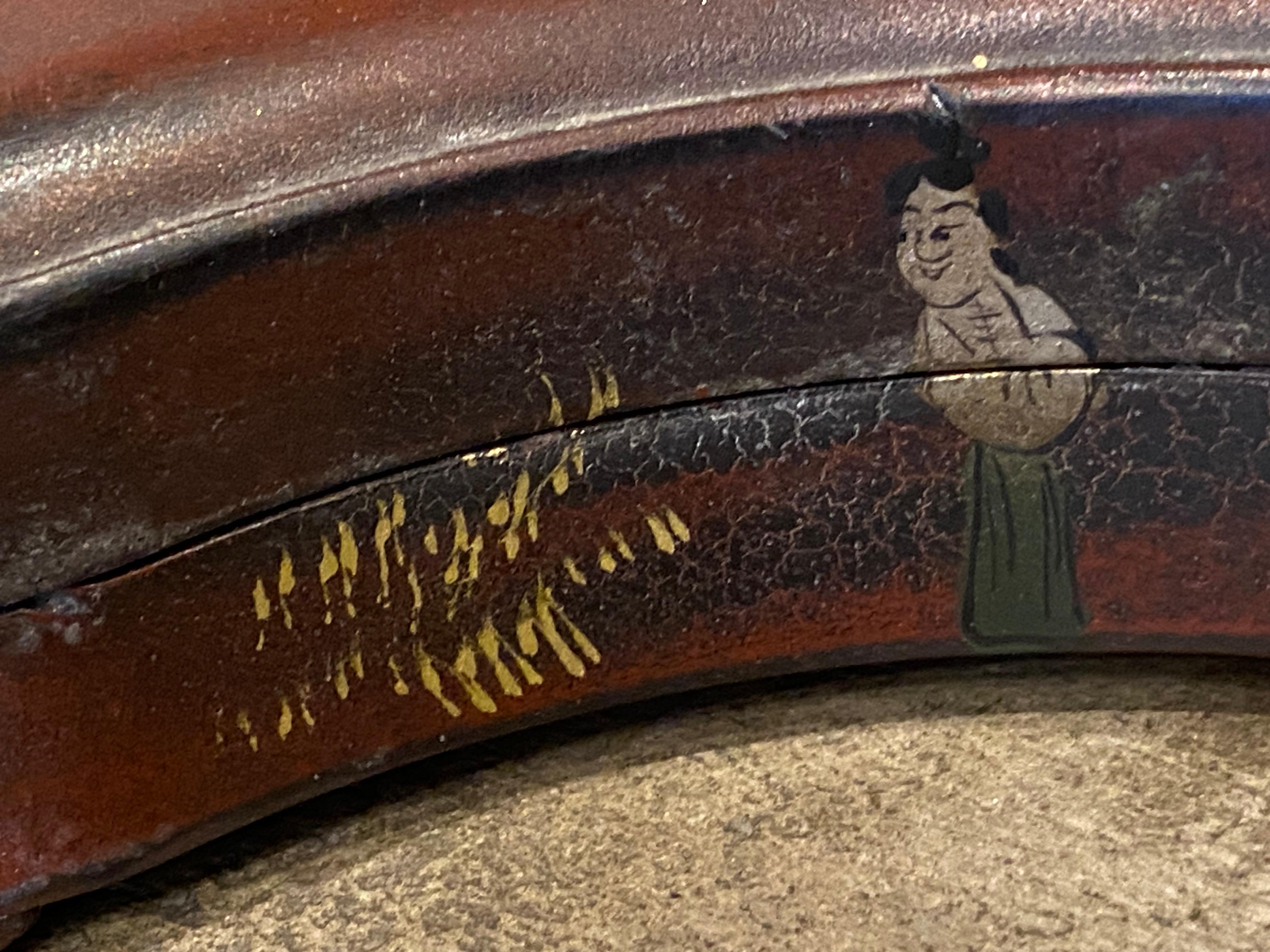 da uomo o donna Antica pietra d'inchiostro cinese incamiciata, anni 1850 circa, Imperatore Daoguang, poesia di Li Bai, 27 cm. in vendita