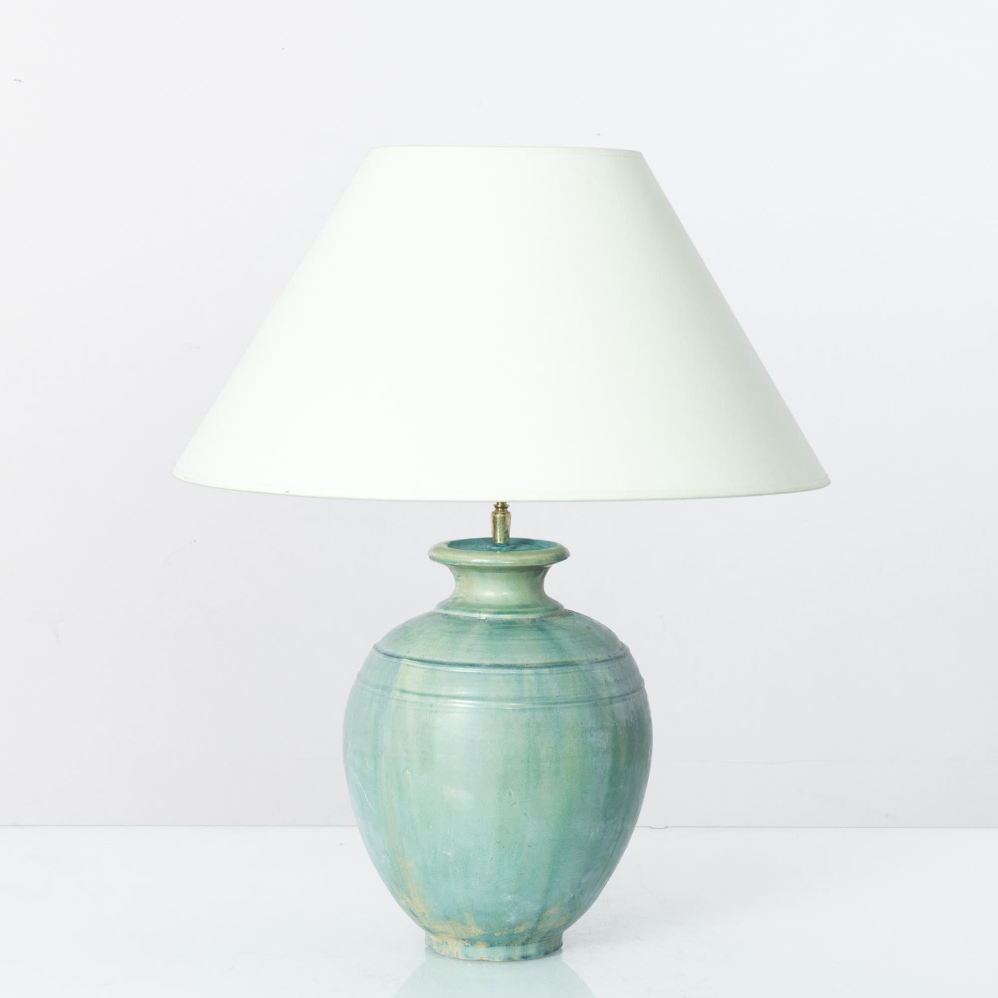 Contemporary Antique Chinese Celadon Vase Table Lamp