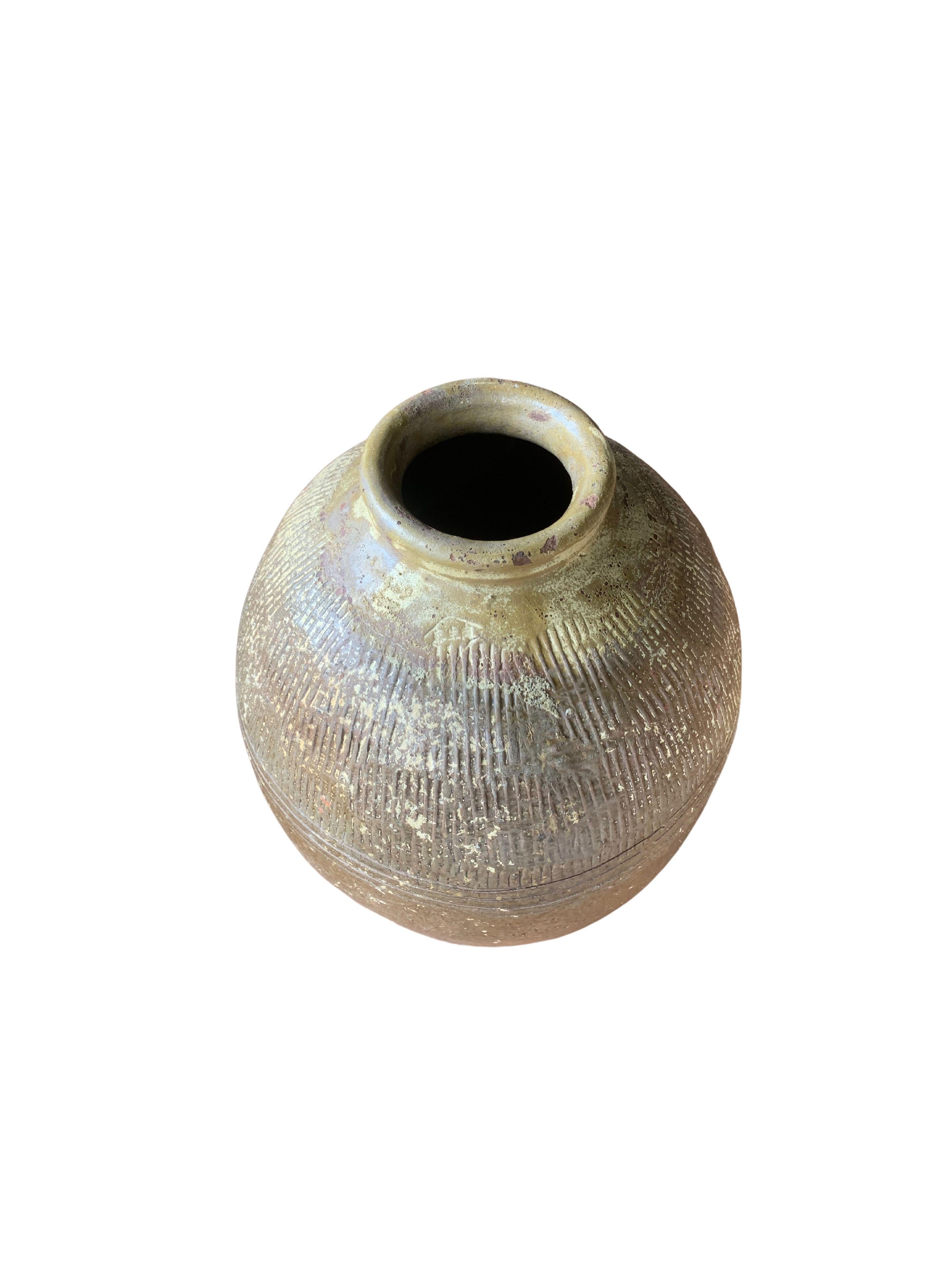 Antique Chinese Ceramic Pickling Jar Jade Green, c. 1900 1