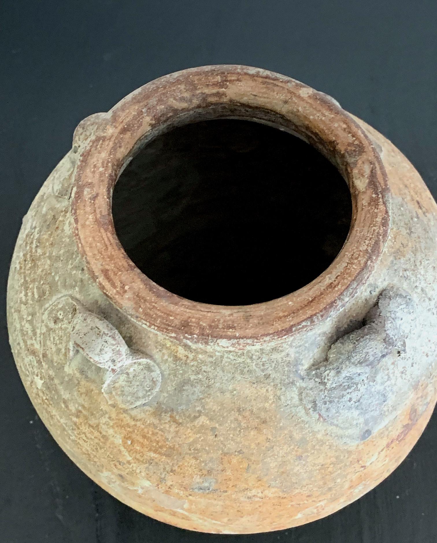 Glazed Antique Chinese Ceramic Storage Jar Song-Yuan Dynasty