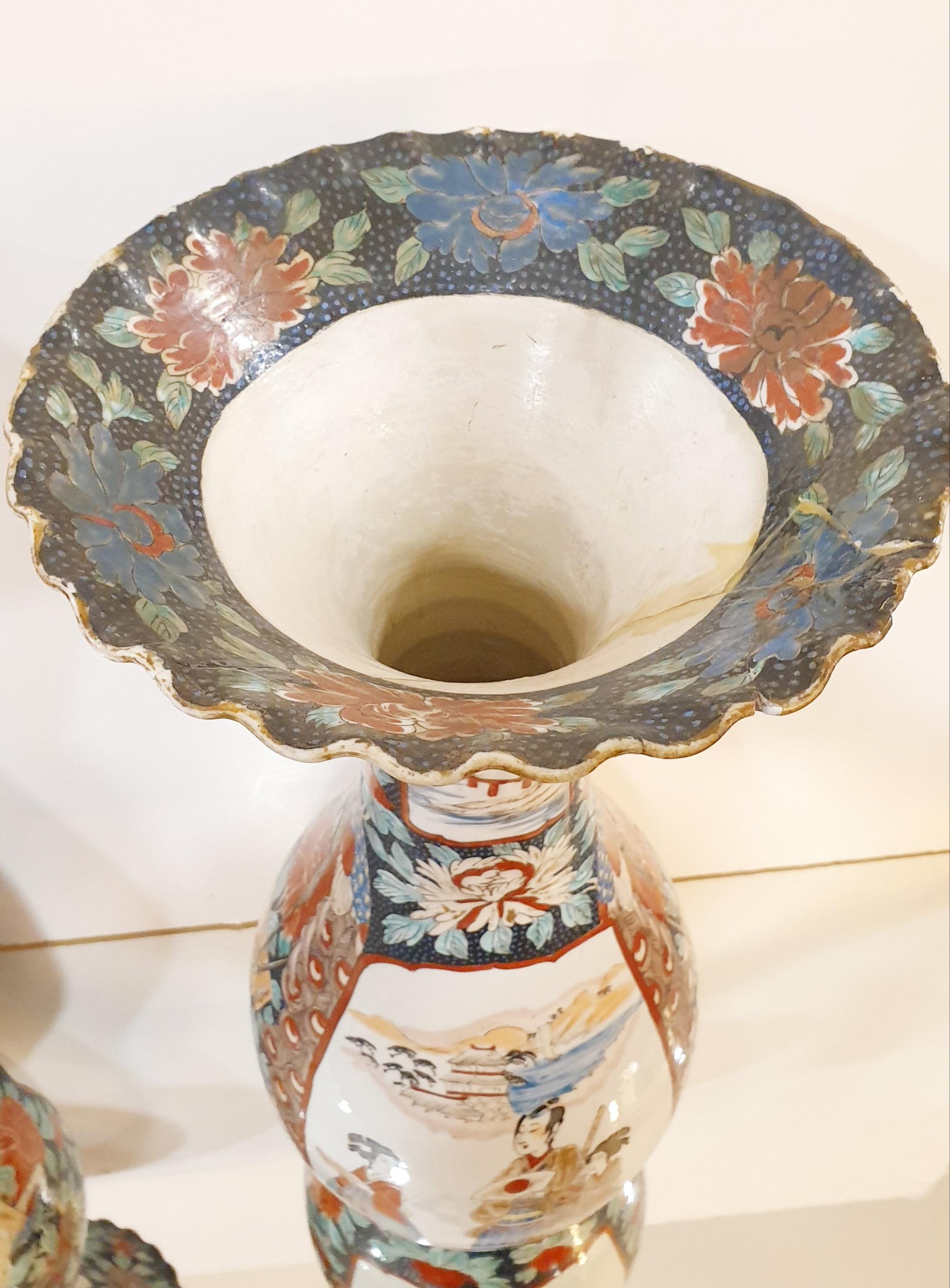 Chinois Vases japonais anciens en céramique du début du XXe siècle en vente