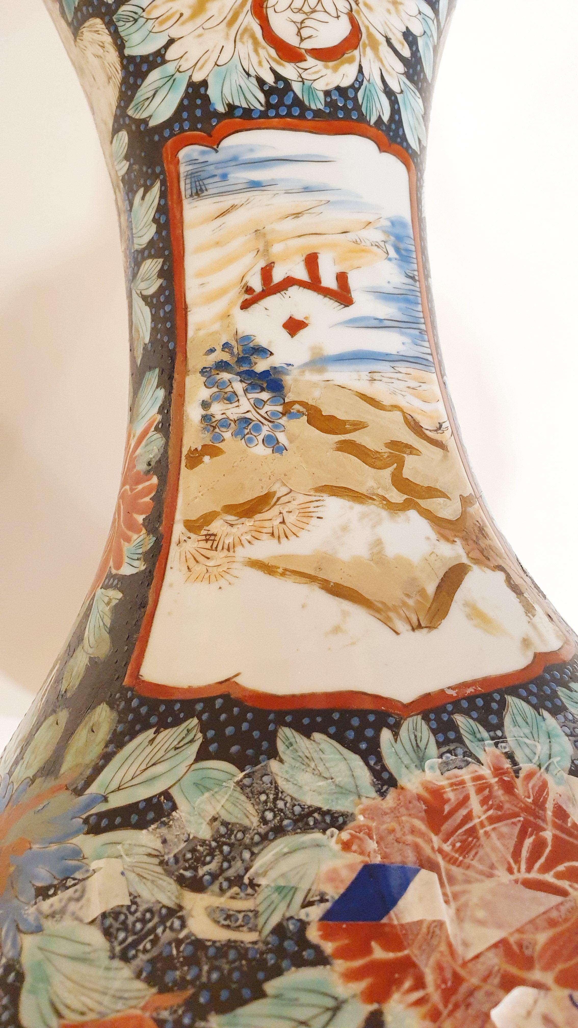 Vases japonais anciens en céramique du début du XXe siècle en vente 2