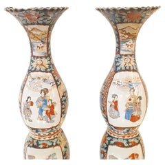 Antique Japanese Ceramic Vases Early 20th Century