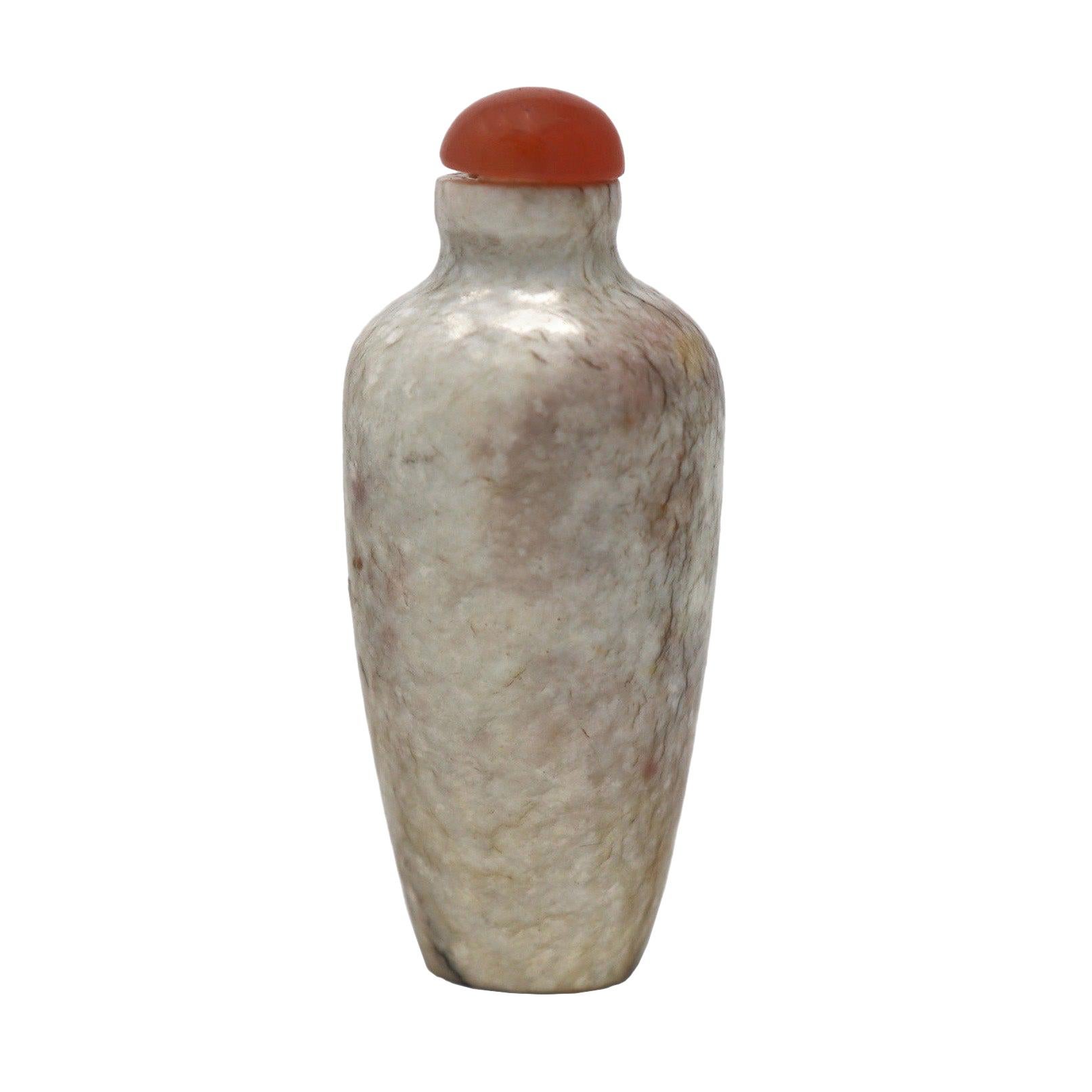 Antique Chinese Chicken-Bone Jade Snuff Bottle