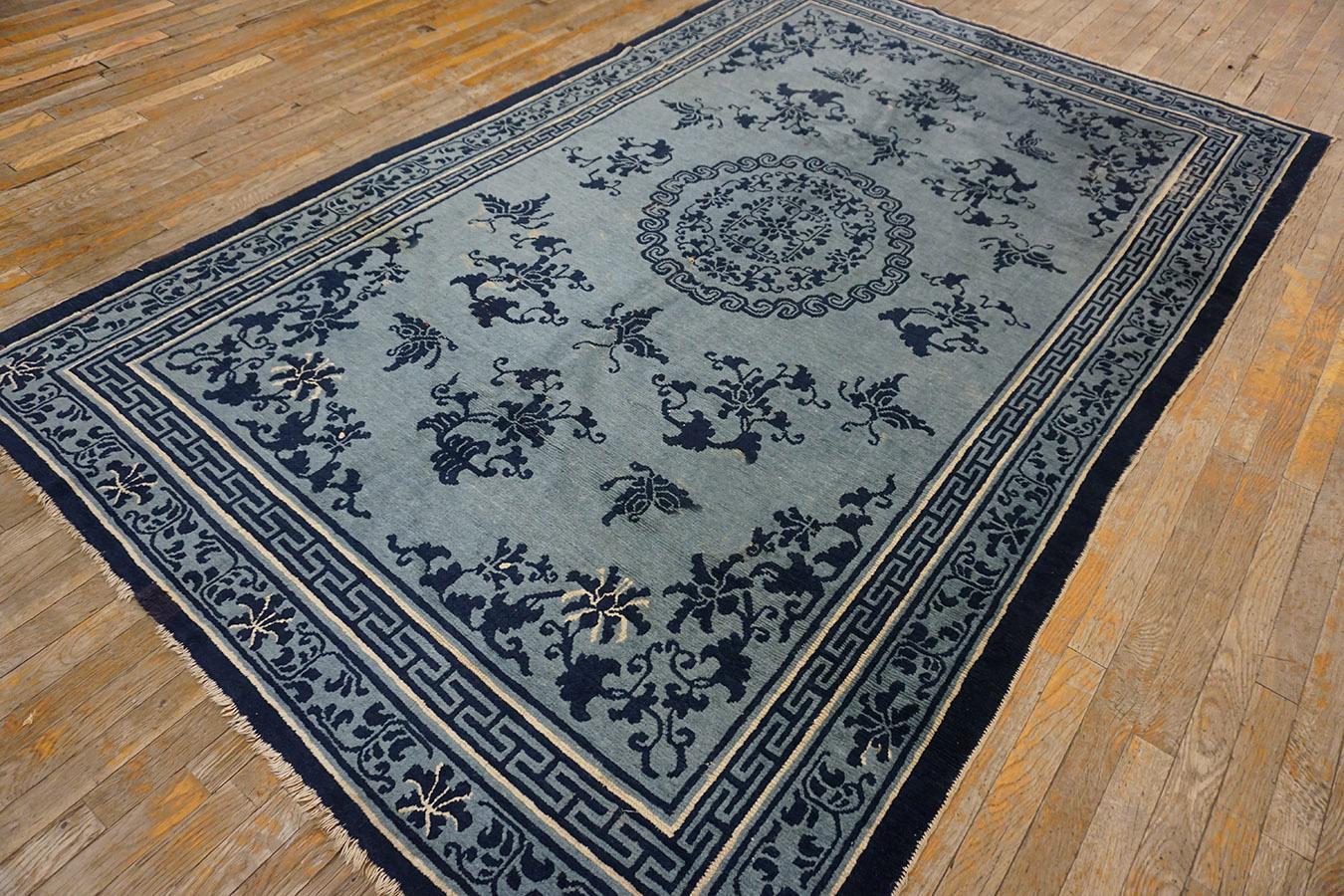 Mid-19th Century Mid 19th Century Chinese Ningxia Carpet ( 5'7