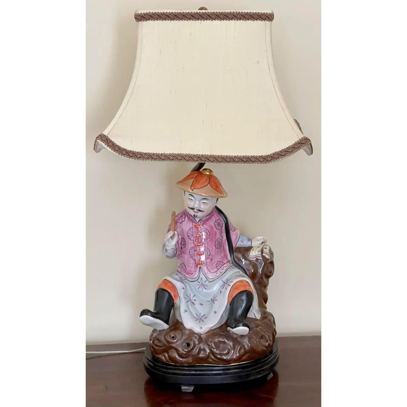 antique porcelain figurine lamps