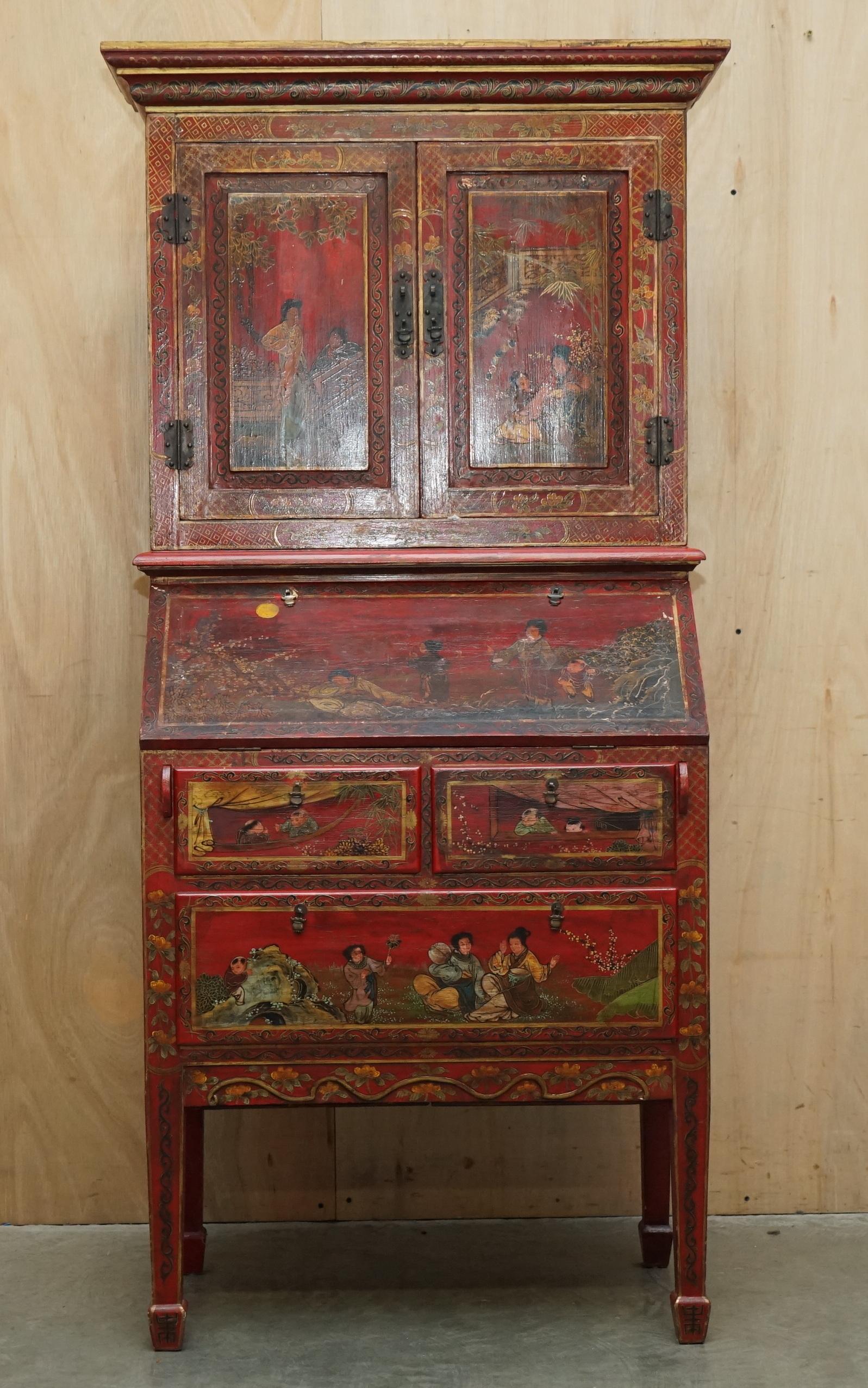 Royal House Antiques

Royal House Antiques is delighted to offer for sale this stunning circa 1920's Chinese Export hand painted and lacquered 3/4 sized Secrtaire library bureau bookcase 

Please note the delivery fee listed is just a guide, it