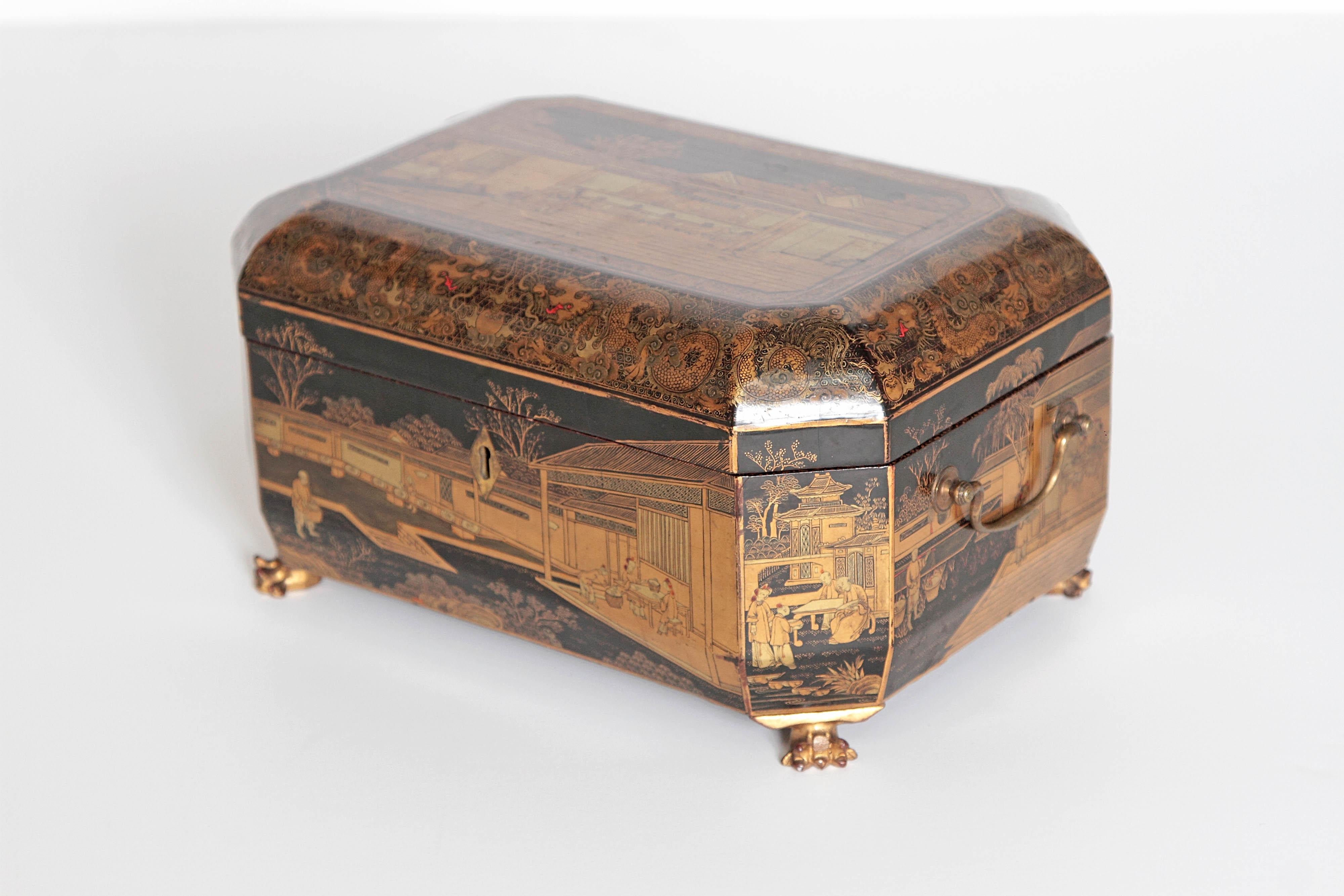 antique chinese sewing box