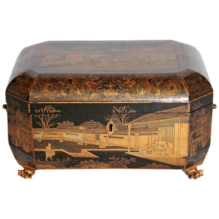 Antique Chinese Chinoiserie Sewing / Work Box at 1stDibs antique