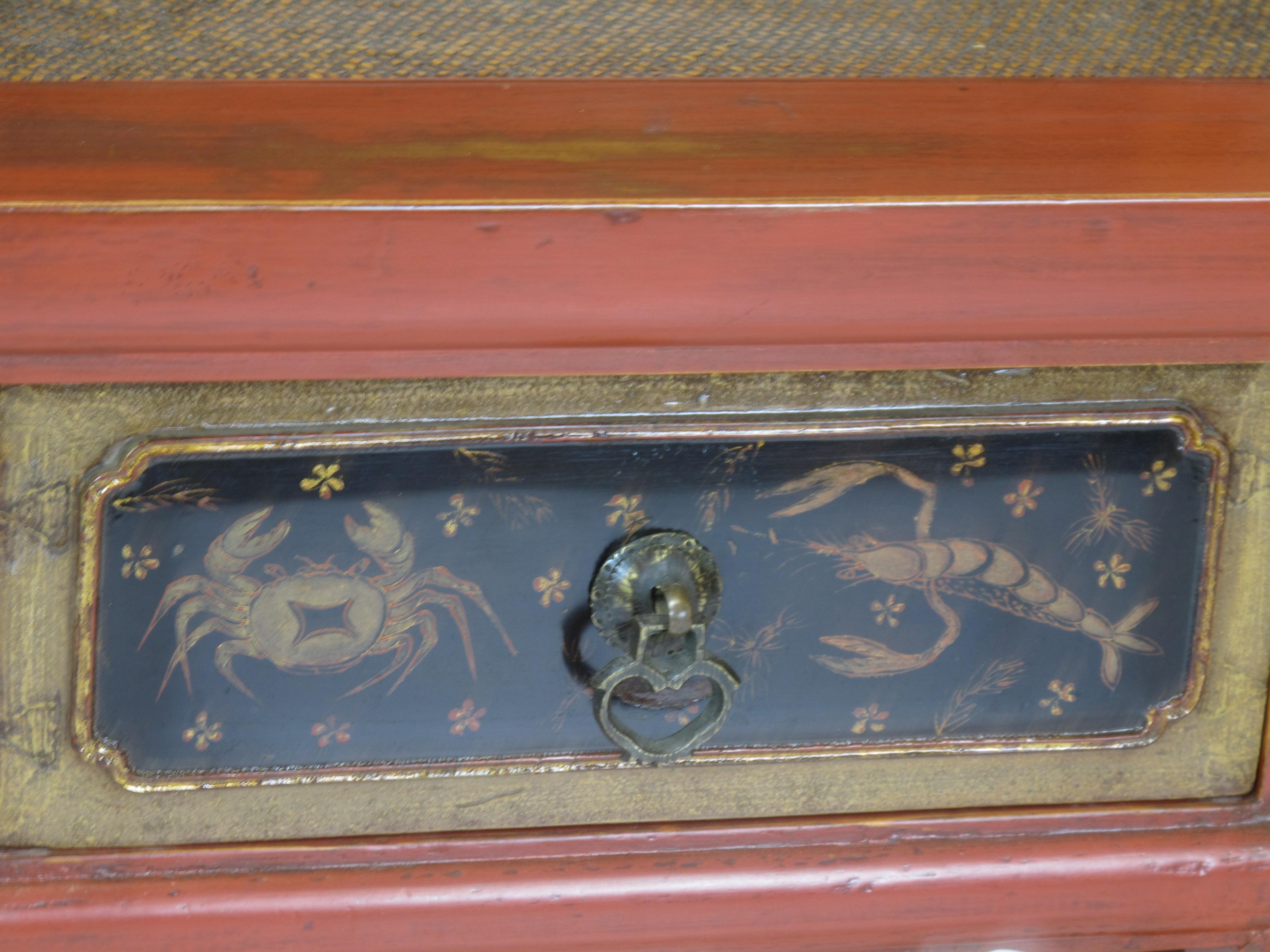 Antique Chinese Chinoiserie Style Bench For Sale 4