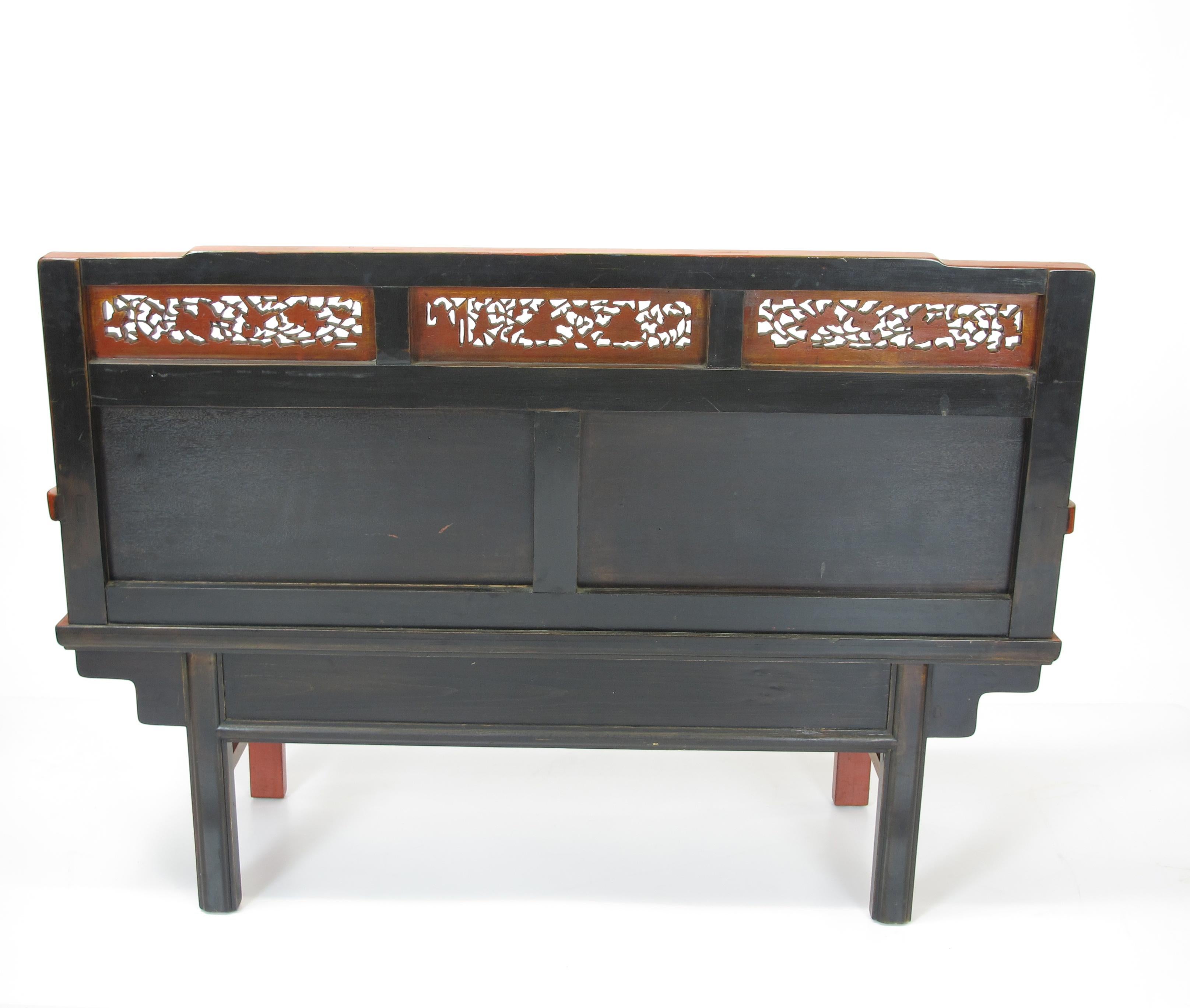Antique Chinese Chinoiserie Style Bench For Sale 7