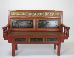 Antique Chinese Chinoiserie Style Bench
