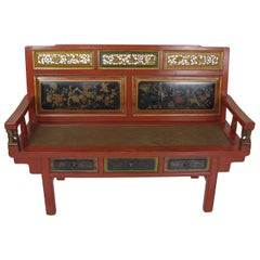 Antique Chinese Chinoiserie Style Bench