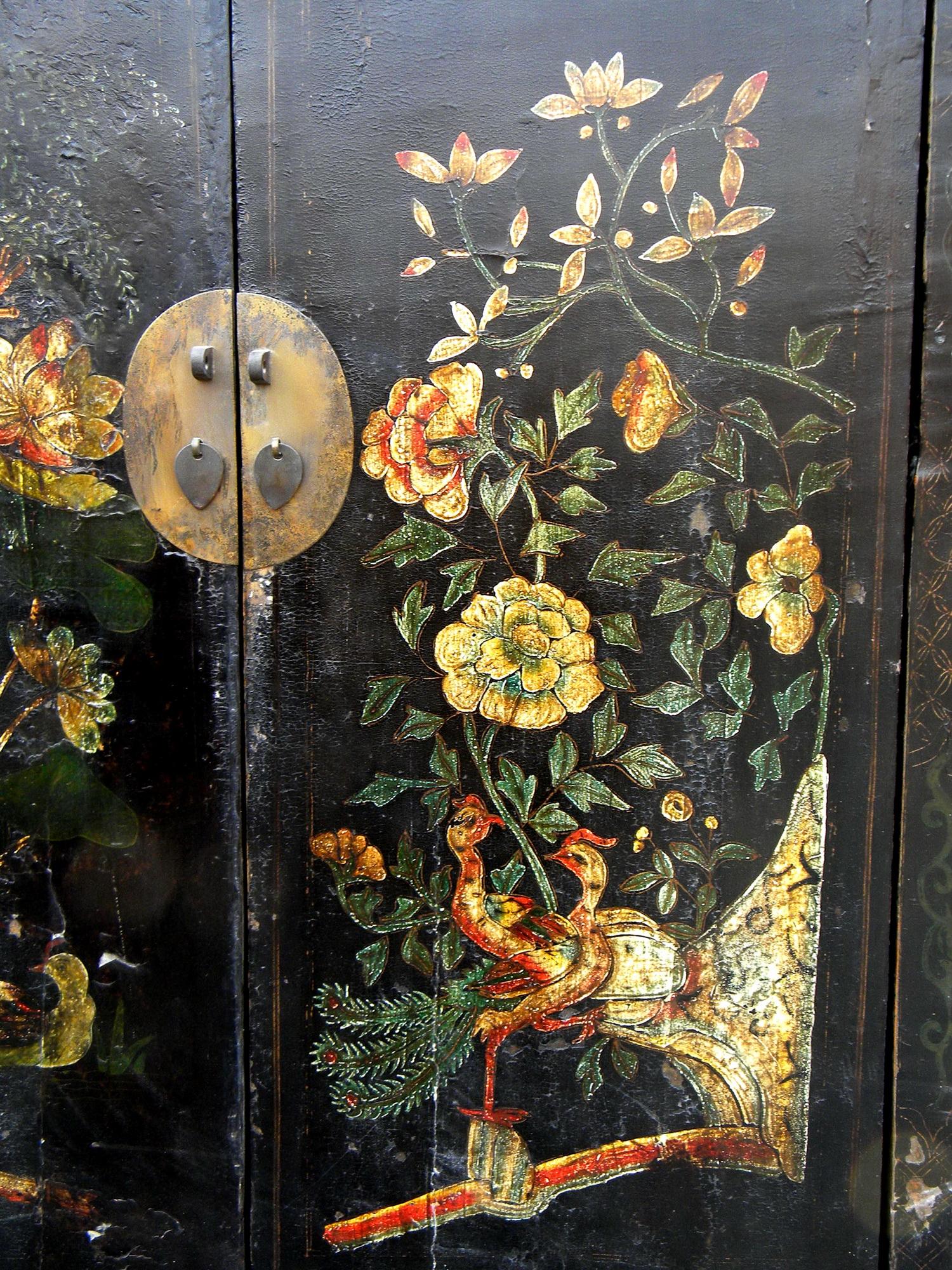 Antique Chinese Chinoiserie Style Cabinet 1 For Sale 2