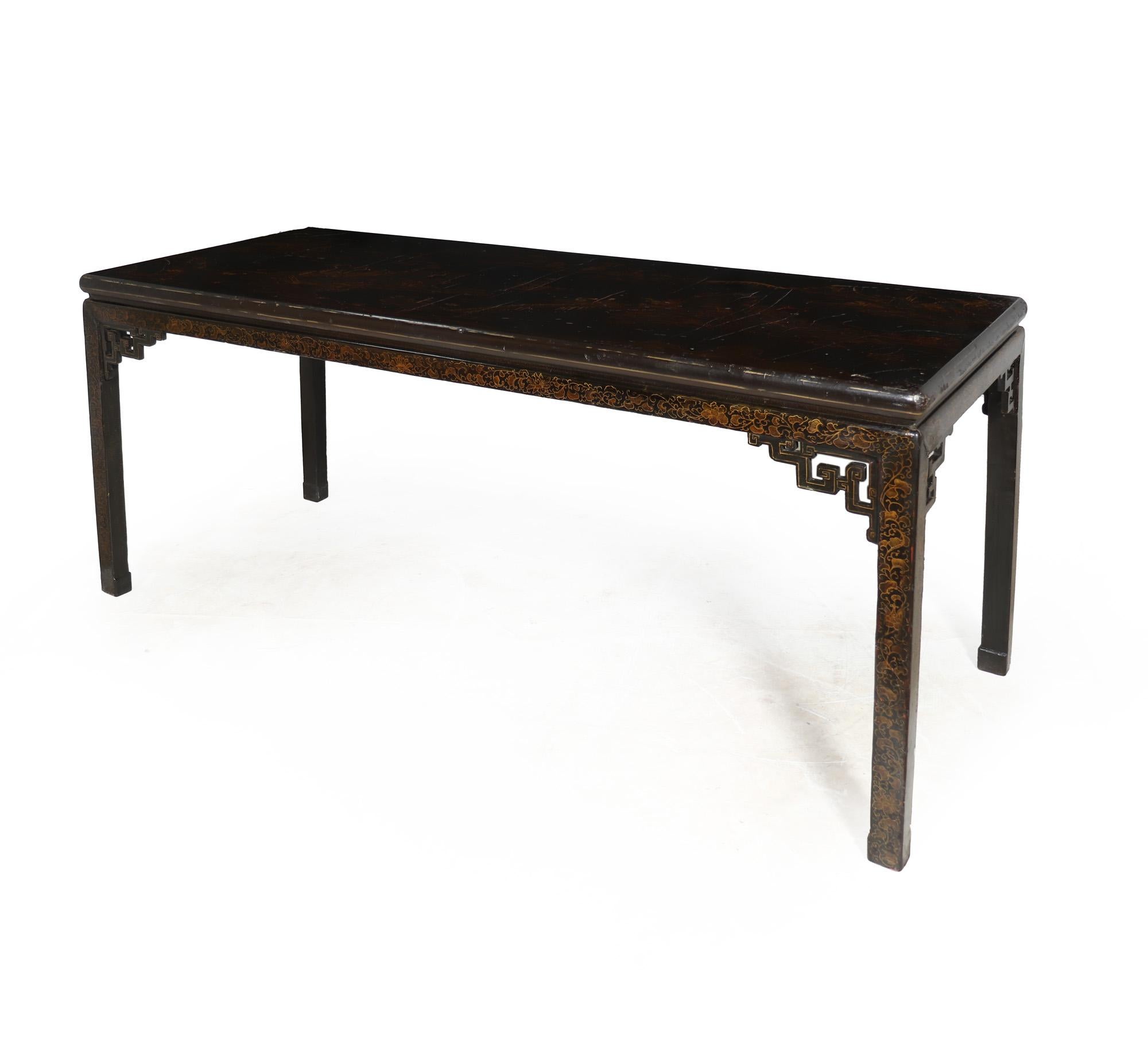 Late 19th Century Antique Chinese Chinoiserie Table c1890