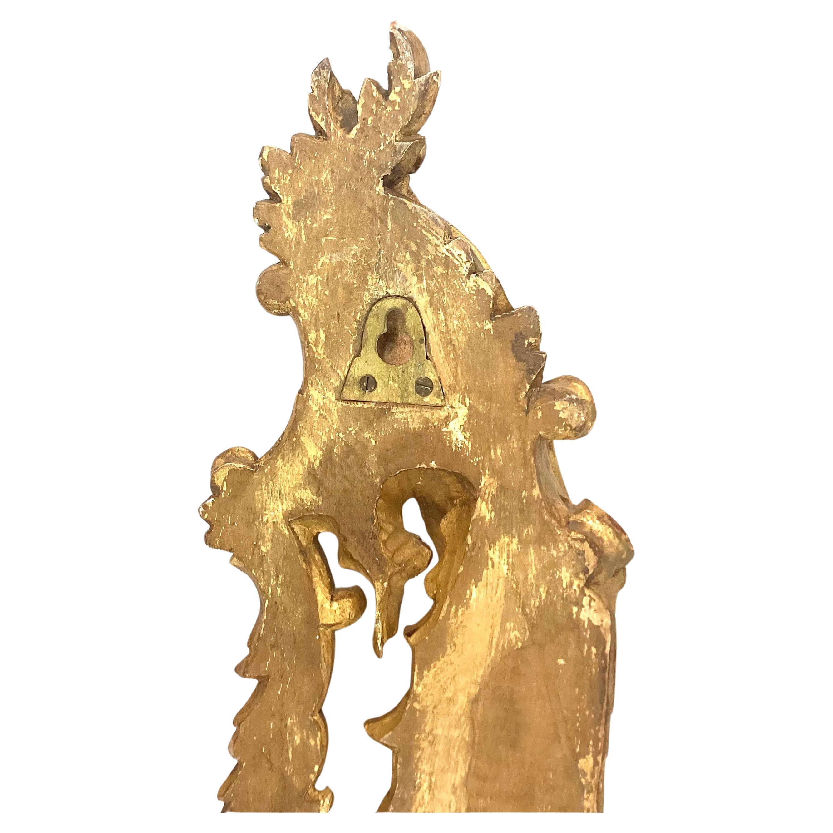 Bois doré Fragment architectural chinois Chippendale ancien en bois doré en vente