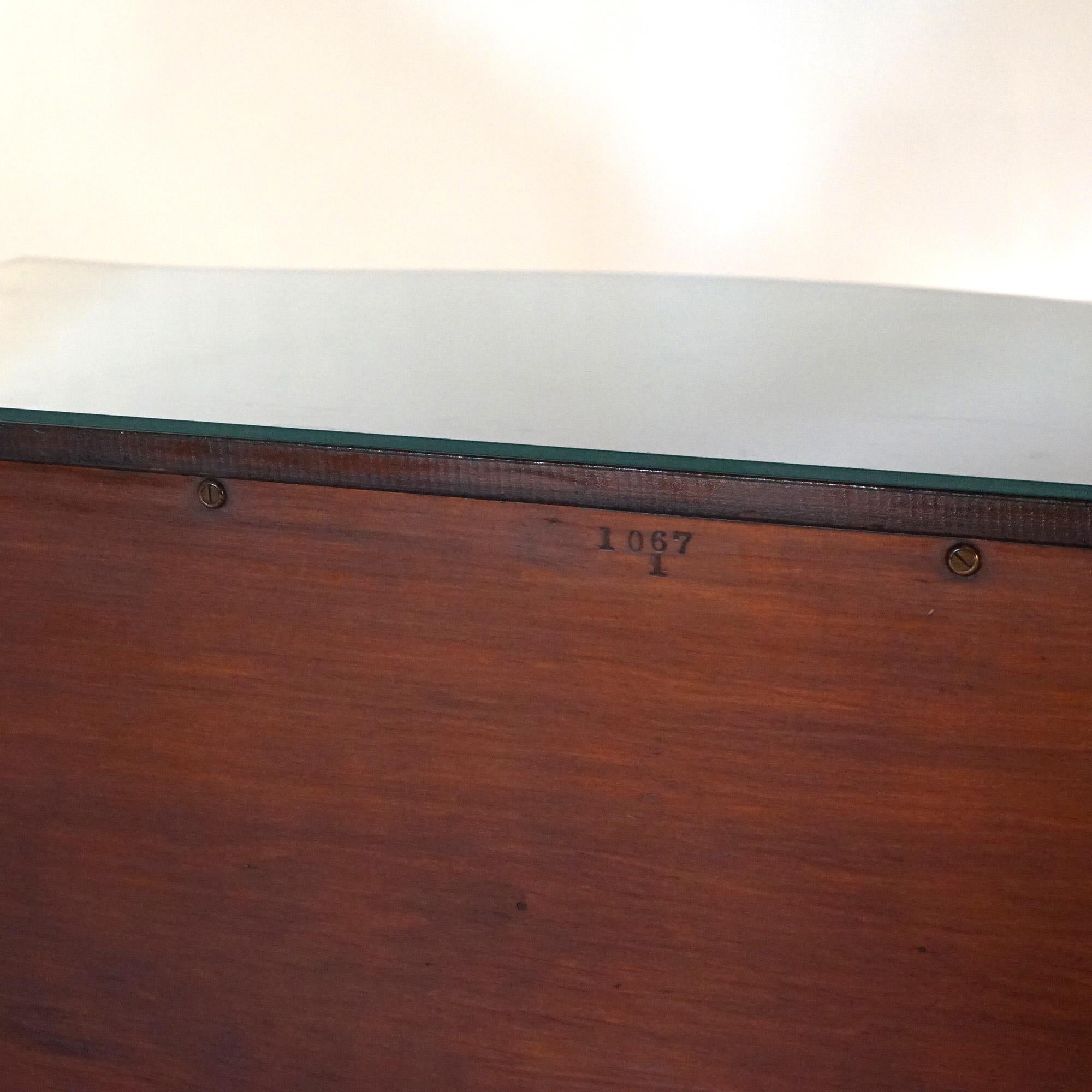 Antique Chinese Chippendale Mahogany Server with Reticulated Corbels C1930 9