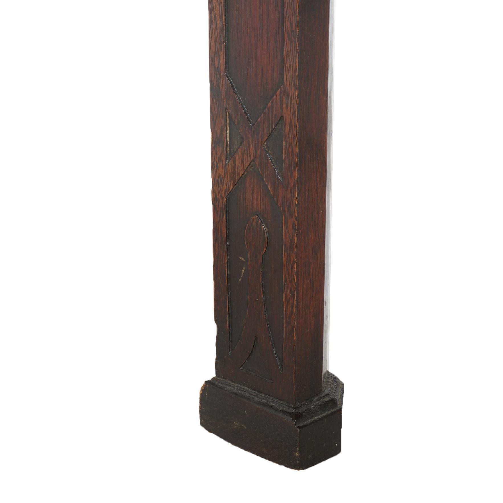 Antique Chinese Chippendale Mahogany Server with Reticulated Corbels C1930 3